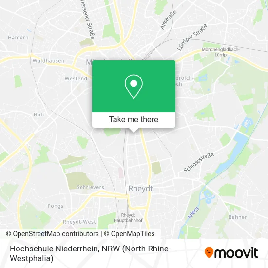 Карта Hochschule Niederrhein
