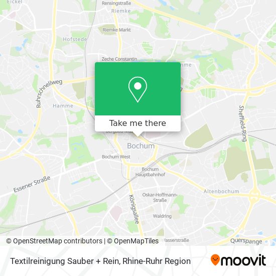 Textilreinigung Sauber + Rein map