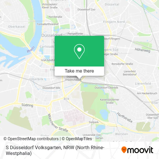 Карта S Düsseldorf Volksgarten