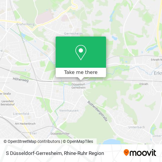 S Düsseldorf-Gerresheim map