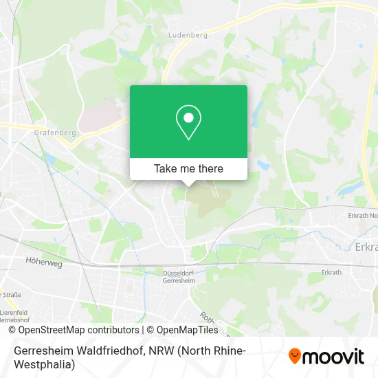 Gerresheim Waldfriedhof map