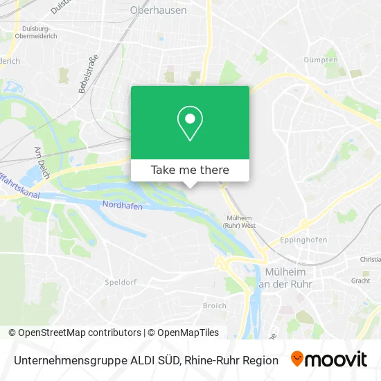 Карта Unternehmensgruppe ALDI SÜD