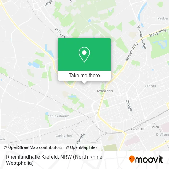 Rheinlandhalle Krefeld map