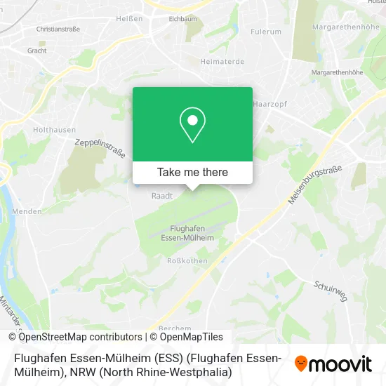 Карта Flughafen Essen-Mülheim (ESS) (Flughafen Essen-Mülheim)