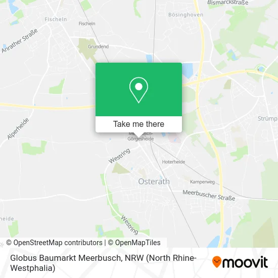 Карта Globus Baumarkt Meerbusch