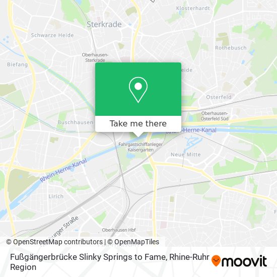 Fußgängerbrücke  Slinky Springs to Fame map