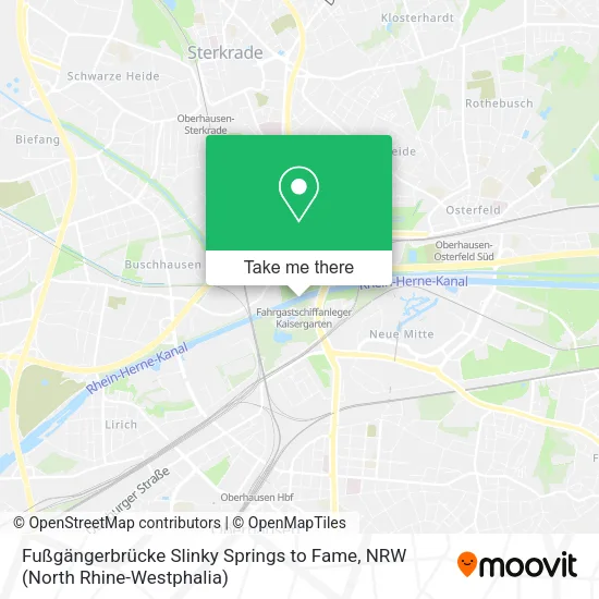 Карта Fußgängerbrücke  Slinky Springs to Fame