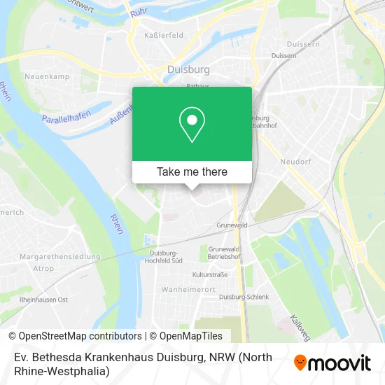 Ev. Bethesda Krankenhaus Duisburg map