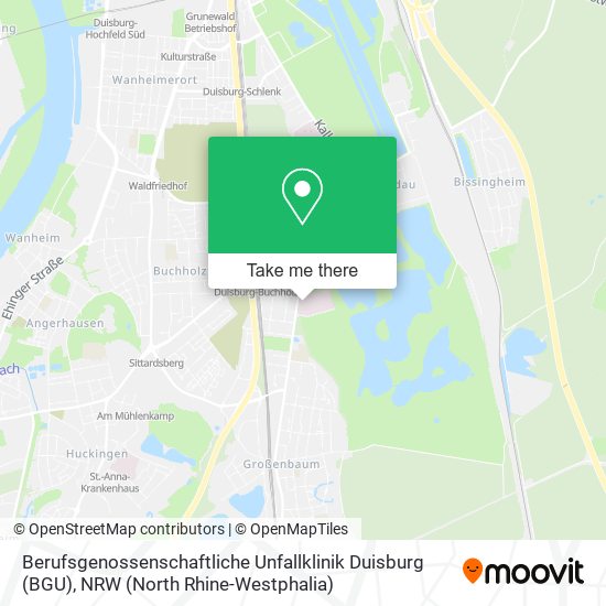 Berufsgenossenschaftliche Unfallklinik Duisburg (BGU) map