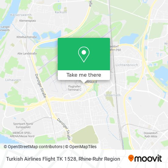 Turkish Airlines Flight TK 1528 map