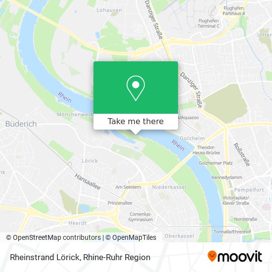 Rheinstrand Lörick map