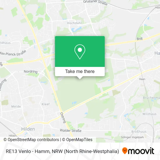 Карта RE13 Venlo - Hamm