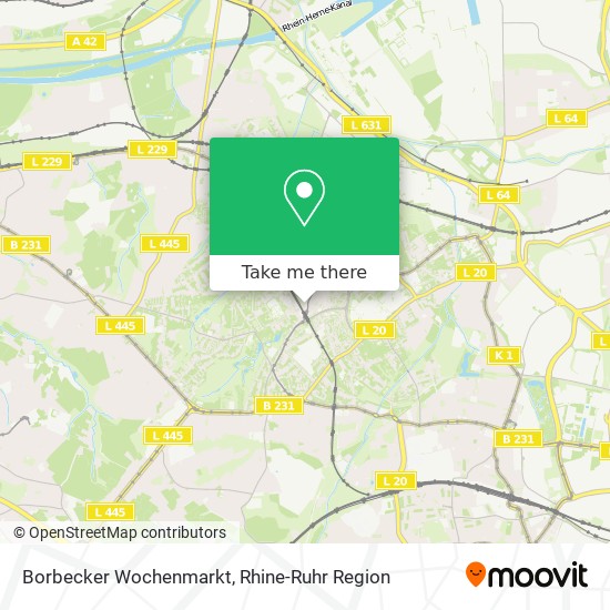 Borbecker Wochenmarkt map