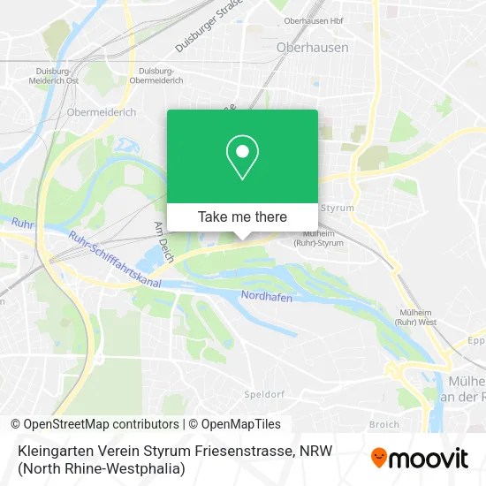 Карта Kleingarten Verein Styrum Friesenstrasse