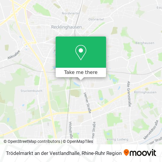 Trödelmarkt an der Vestlandhalle map