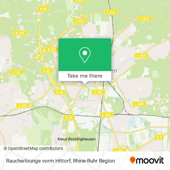 How To Get To Raucherlounge Vorm Hittorf In Recklinghausen By Bus Train Light Rail Or Subway