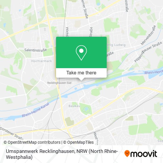 Umspannwerk Recklinghausen map