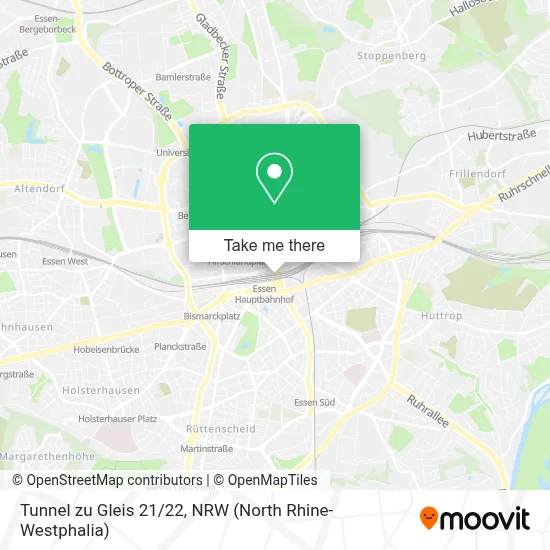 Tunnel zu Gleis 21/22 map