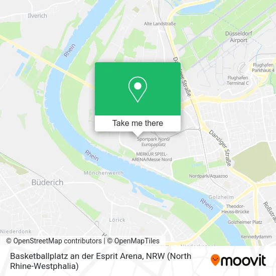 Карта Basketballplatz an der Esprit Arena