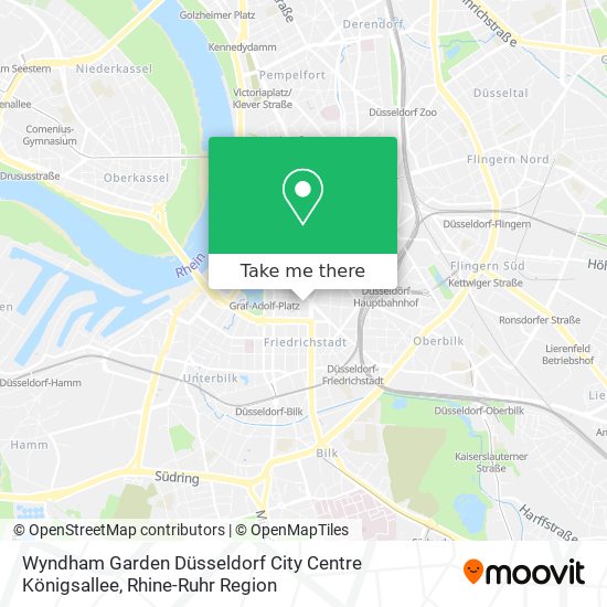 Wyndham Garden Düsseldorf City Centre Königsallee map