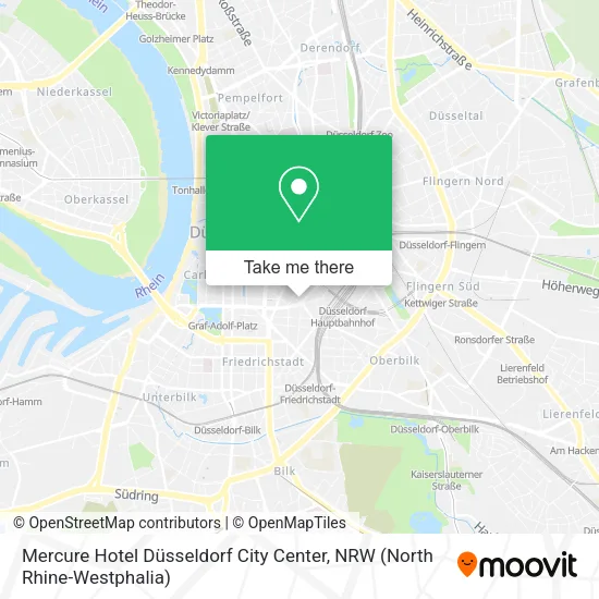 Карта Mercure Hotel Düsseldorf City Center