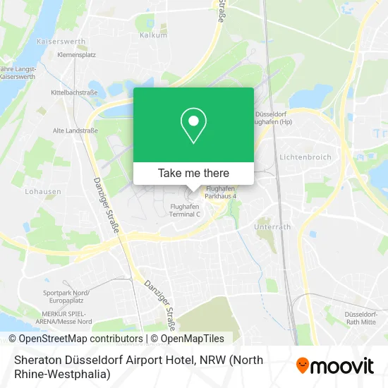 Карта Sheraton Düsseldorf Airport Hotel