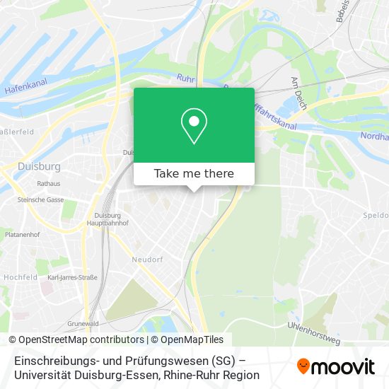 Einschreibungs- und Prüfungswesen (SG) – Universität Duisburg-Essen map