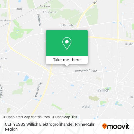 CEF YESSS Willich Elektrogroßhandel map