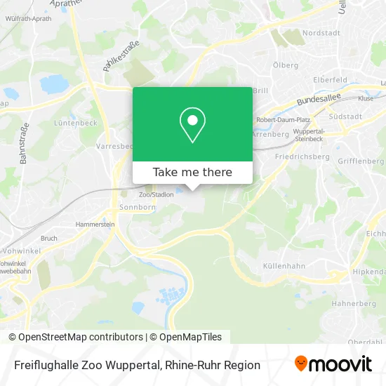 Freiflughalle Zoo Wuppertal map