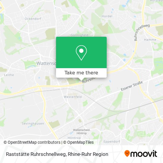 Raststätte Ruhrschnellweg map