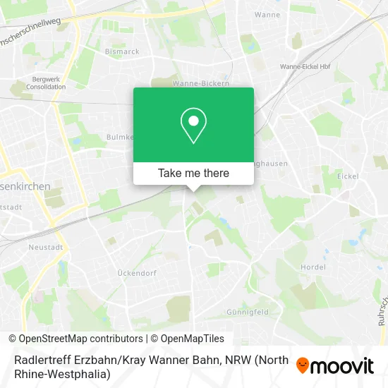 Карта Radlertreff Erzbahn / Kray Wanner Bahn