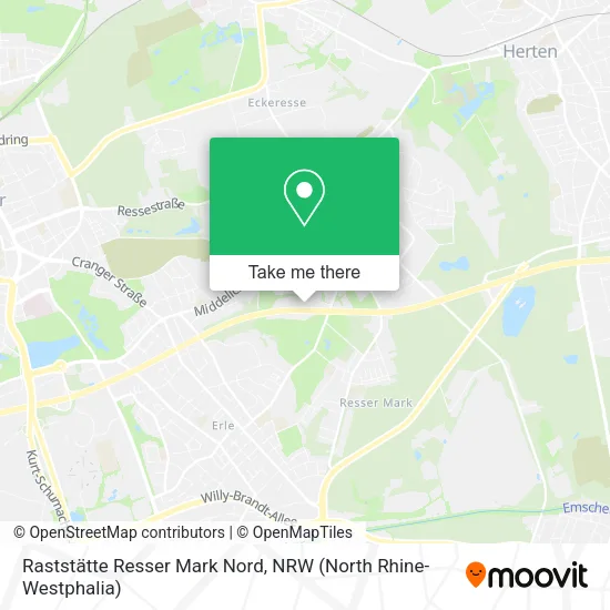 Карта Raststätte Resser Mark Nord