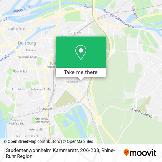 Карта Studentenwohnheim Kammerstr. 206-208