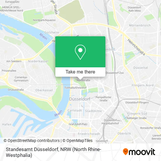 Карта Standesamt Düsseldorf