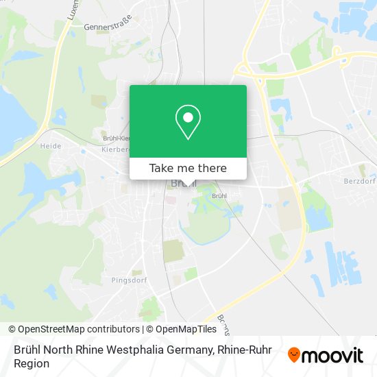 Brühl North Rhine Westphalia Germany map