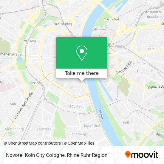 Novotel Köln City Cologne map