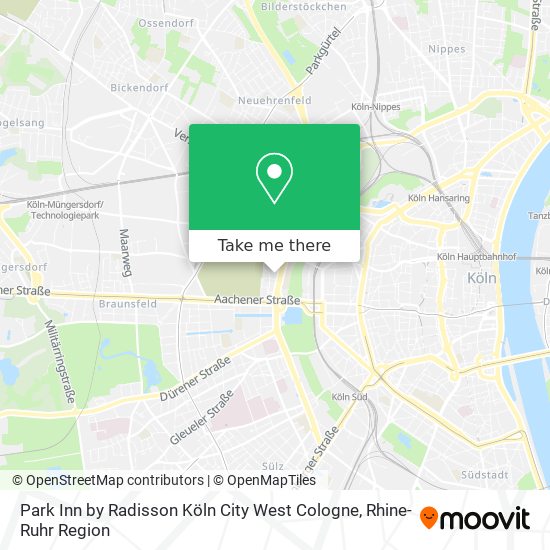 Park Inn by Radisson Köln City West Cologne map
