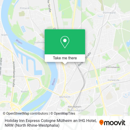Карта Holiday Inn Express Cologne Mülheim an IHG Hotel