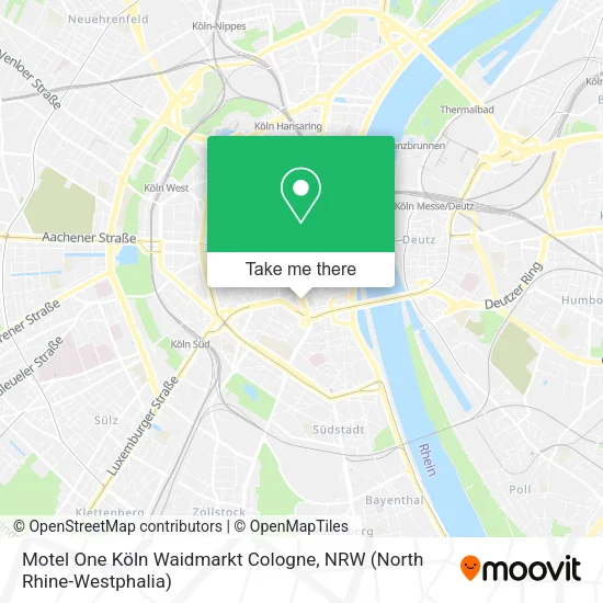 Карта Motel One Köln Waidmarkt Cologne