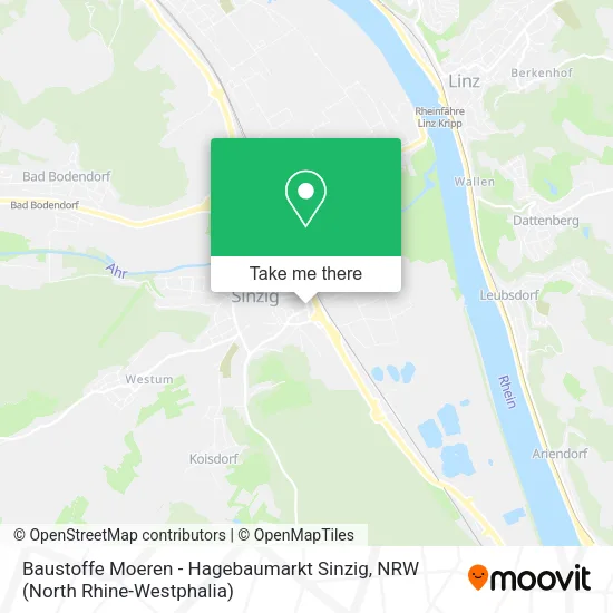 Карта Baustoffe Moeren - Hagebaumarkt Sinzig