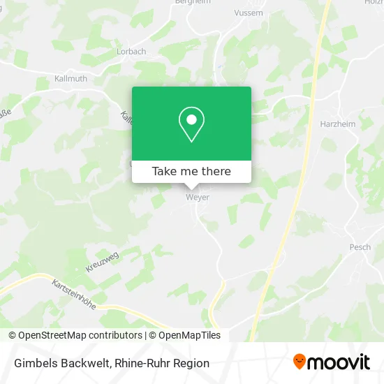 Карта Gimbels Backwelt