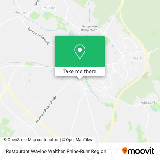 Restaurant Wavino Walther map