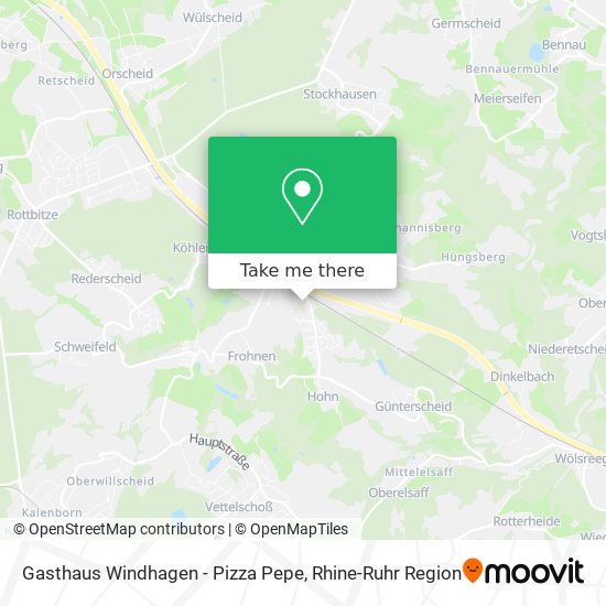 Карта Gasthaus Windhagen - Pizza Pepe