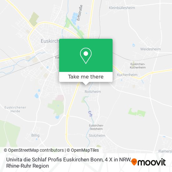 Univita die Schlaf Profis Euskirchen Bonn, 4 X in NRW map