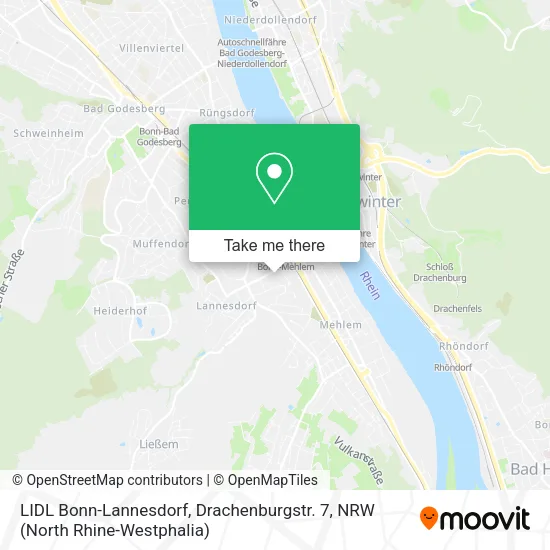 Карта LIDL Bonn-Lannesdorf, Drachenburgstr. 7