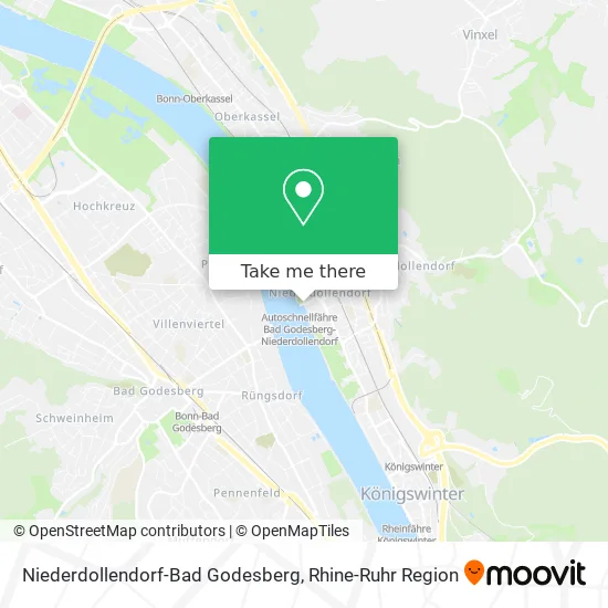 Niederdollendorf-Bad Godesberg map