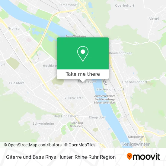 Gitarre und Bass Rhys Hunter map