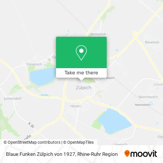 Карта Blaue Funken Zülpich von 1927