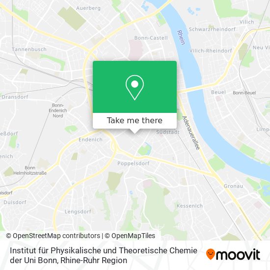 Institut für Physikalische und Theoretische Chemie der Uni Bonn map