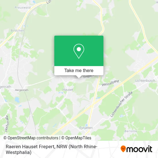 Raeren Hauset Frepert map